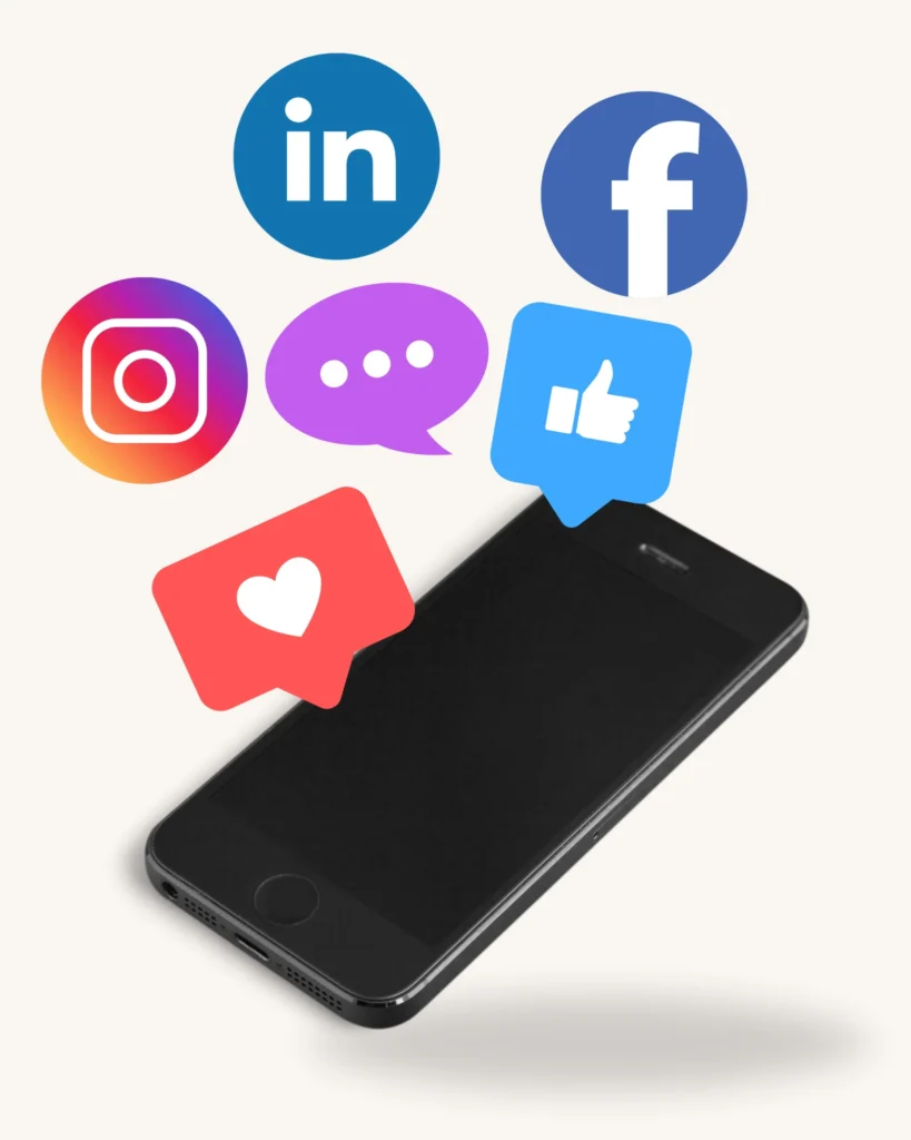 Afbeelding met social icons